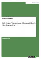 Bob Dylans Subterranean Homesick Blues. Eine Textanalyse