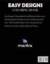 Easy Designs Coloring Book: Coloring Book for Adults: Beautiful Designs for Stress Relief Creativity and Relaxation