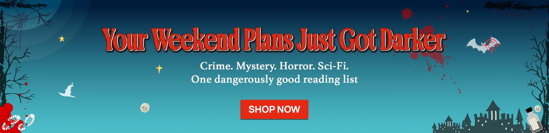 crime, mystery, horror, sci-fi