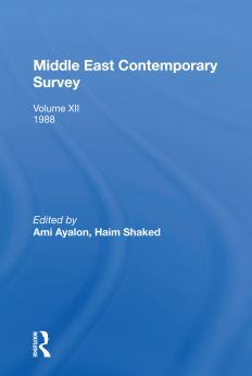 Middle East Contemporary Survey Volume Xii 1988