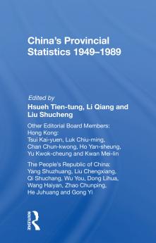 China's Provincial Statistics 1949-1989