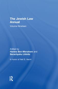 Jewish Law Annual Volume 19