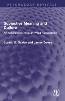 Subjective Meaning and Culture