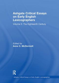 Ashgate Critical Essays on Early English Lexicographers
