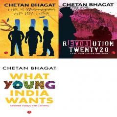 Chetan Bhagat Combo - 3 Mistakes of My Life Revolution Twenty20 What Young India Wants (Set of 3 books)