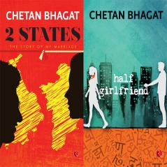 Half Girlfriend + 2 States: The Story Of My Marriage (Set of 2 Books)