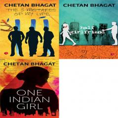 One Indian Girl + Half Girlfriend + The 3 Mistakes of My Life (Set of 3 Books)