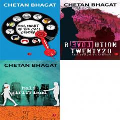 Half Girlfriend + Revolution Twenty 20: Love. Corruption. Ambition + One Night @ The Call Centre (Set of 3 Books)