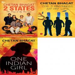 One Indian Girl + The 3 Mistakes of My Life + 2 States the Story of My Marriage (Set of 3 Books)