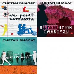 Half Girlfriend + Revolution Twenty 20: Love. Corruption. Ambition + Five Point Someone ; What Not To Do at IIT (Set of 3 Books)