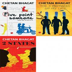 2 States: The Story of My Marriage + The 3 Mistakes of My Life + Five Point Someone ; What Not To Do at IIT (Set of 3 Books)