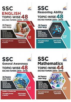 SSC English Topic-wise 48 Solved Papers (2010 - 2019) 3rd EditionSSC General Awareness Topic-wise 48 Solved Papers (2010-2019) 3rd EditionSSC Mathematics Topic-wise 44 Solved Papers (2010-2019) 3rd EditionSSC Reasoning Topic-wise 48 Solved Papers (2010-2019) 3rd Edition