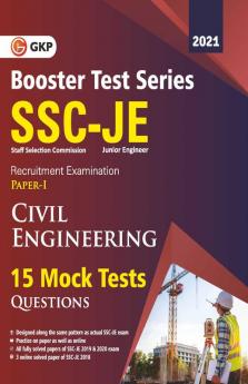 SSC 2021 : Booster Test Series - JE Paper 1 -  Civil Engineering - 15 Mock Tests (includes 2019-2020 papers)_Part 1