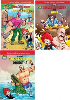 Chacha  Choudhary & Bye Bye Kachra+Chacha Chaudhary and Witch+Chacha Chaudhary Digest-2