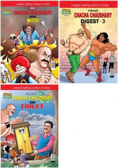 Chacha Chaudhary and Witch+Chacha Chaudhary Digest-3+Chacha Choudhary & Toilet