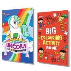 CREATIVE COLOURING AND ACTIVITY BOOKS COMBO FOR KIDS|5 TO 10 YEARS| BEST GIFT TO CHILDREN FOR COLORING AND PAINTING - UNICORN COLOURING ACTIVITY BOOK + BIG COLOURING ACTIVITY BOOK SET OF 2 BOOKS PAPERBACK PRIYANKA