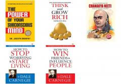 The Power of Your Subconscious Mind+Think and Grow Rich+Chanakya Neeti English(PB)+How To Stop Worrying & Start Living+How to Win Friends & Influence People