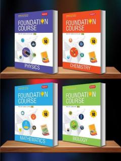 Foundation Course for JEE/NEET/NSO/Olympiad - Class 10 - Phy/Chem/Math/Bio (Set of 4 books)(New Edition)