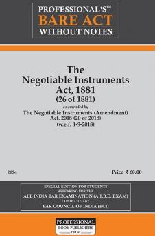 The Negotiable Instruments Act 1881