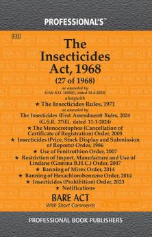 Insecticides Act 1968 alongwith Insecticides Rules 1971