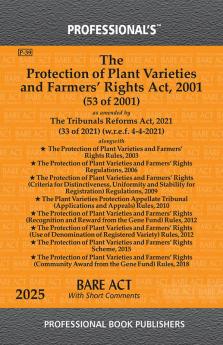 Protection of Plant Varieties and Farmers’ Rights Act 2001 as amended by Tribunals Reforms Act 2021