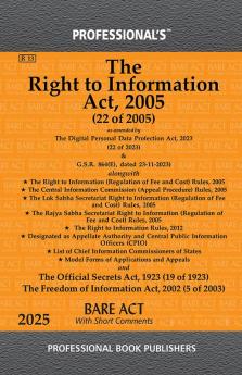 Right to Information Act 2005 as amended by Digital Personal Data Protection Act 2023 alongwith Rules