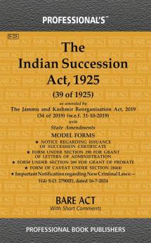 Indian Succession Act 1925 as amended by Jammu and Kashmir Reorganisation Act 2019