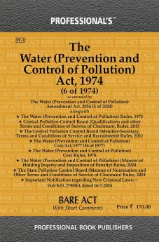 Water (Prevention and Control of Pollution) Act 1974 alongwith Rules