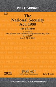 National Security Act 1980 as amended by Jammu and Kashmir Reorganisation Act 2019