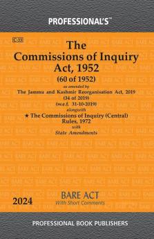 Commissions of Inquiry Act 1952 Alongwith Rules