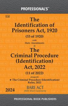 Identification of Prisoners Act 1920 With State Amendments & Short Comments