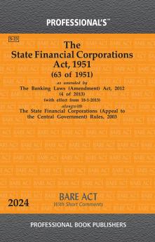 State Financial Corporations Act 1951 as amended by Banking Laws (Amendment) Act 2012