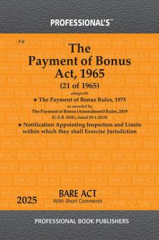 Payment of Bonus Act 1965 alongwith Payment of Bonus Rules 1975