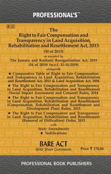 Right to Fair Compensation and Transparency in Land Acquisition Rehabilitation and Resettlement Act 2013 as amended by Jammu and Kashmir Reorganisation Act 2019
