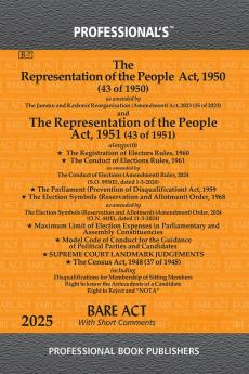 Representation of the People Act 1950 as amended by Election Laws (Amendment) Act 2021 And Representation of the People Act 1951 alongwith Rules