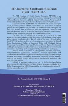 Madhya Pradesh Journal of Social Sciences