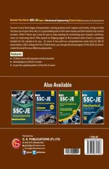 SSC: Booster Test Series - JE Paper I - Mechanical Engineering - 15 Mock Tests Answers