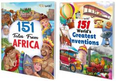 151 Tales from Africa and 151 World’s Greatest Inventions I Combo pack of 2 Books I Illustrated Stories For Kids By Gowoo
