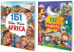 151 Tales from Africa and 151 Nursery Rhymes I Set of 2 Books I Perfect Gift Set for Kids By Gowoo