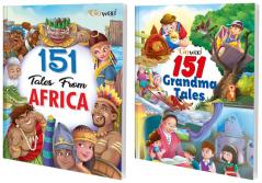 151 Tales from Africa and 151 Grandma Tales I Combo pack of 2 Books I Colourful Illustrated Story Books By Gowoo