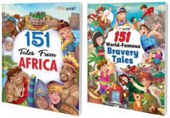 151 Tales from Africa and 151 World-Famous Bravery Tales I Pack of 2 Books I Best engaging Story Books By Gowoo
