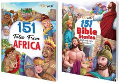 151 Tales from Africa and 151 Bible Stories (New Edition) I Set of 2 Books I illustrated Humorous Stories Collection By Gowoo