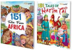 151 Tales from Africa and 151 Tales of Hatim Tai I Combo pack of 2 Books I illustrated Humorous Stories For kids By Gowoo