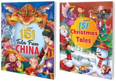 151 Tales from China and 151 Christmas Tales I Pack of 2 Books I Interactive Stories For Kids By Gowoo