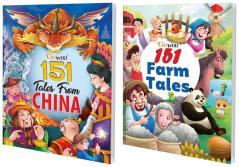 151 Tales from China and 151 Farm Tales I Combo of 2 Books I Illustrated Abridged Stories for Children By Gowoo