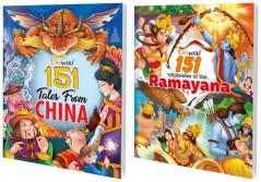 151 Tales from China and 151 Episodes of the Ramayana I Combo pack of 2 Books I stories for 9+ years childrens By Gowoo