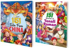 151 Tales from China and 151 Stories of Tenali Raman I Gift Pack of 2 Books I Perfect Bag for creative minds By Gowoo