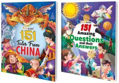 151 Tales from China and 151 Amazing Questions and their Answers I Pack of 2 Books I Fun filled Stories For Growing Kids By Gowoo