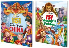 151 Tales from China and 151 Aesop's Fables I Combo pack of 2 Books I Story Books for Young Minds By Gowoo
