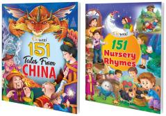 151 Tales from China and 151 Nursery Rhymes I Pack of 2 Books I Perfect Gift For 10+ Ages Children By Gowoo
